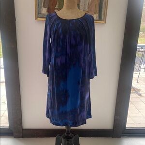ELIS TAHARI | Elegant Blue and Purple Women's Dress